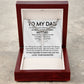 To My Dad - My Guiding Light cross necklace with cuban chain