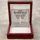 To my Bonus Dad cross necklace with cuban chain