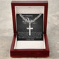 To My Amazing Dad-My Courage cross necklace with cuban chain
