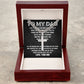 To My Dad - Warm Smile cross necklace with cuban chain
