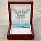 Dad - Held My Hand cross necklace with cuban chain