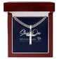 cross necklace with cuban chain
