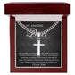 To My Amazing Dad-My Courage cross necklace with cuban chain