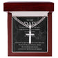 The Best Father In The World cross necklace with cuban chain