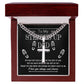 To My Stepped Up Dad cross necklace with cuban chain