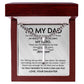 To My Dad - My Guiding Light cross necklace with cuban chain