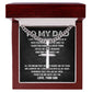 To My Dad - Warm Smile cross necklace with cuban chain
