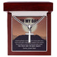 My Dad - Your Guiding Hand cross necklace with cuban chain