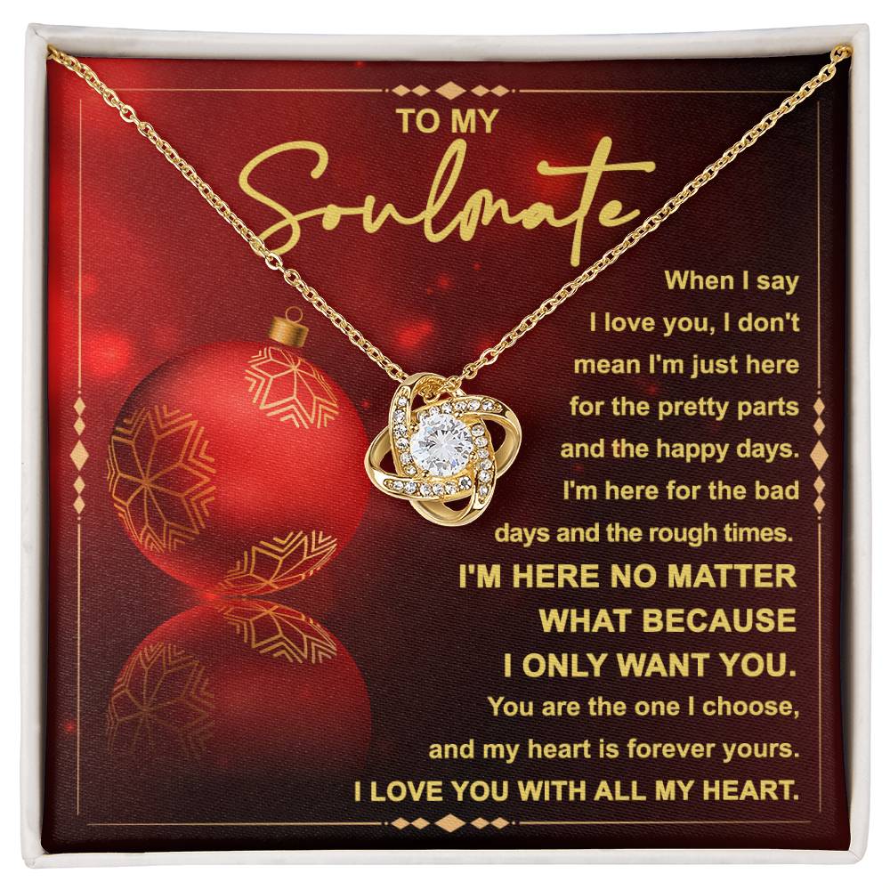 Soulmate-I_m Here Love knot necklace