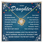 Daughter-Keep Moving Forward Love knot necklace