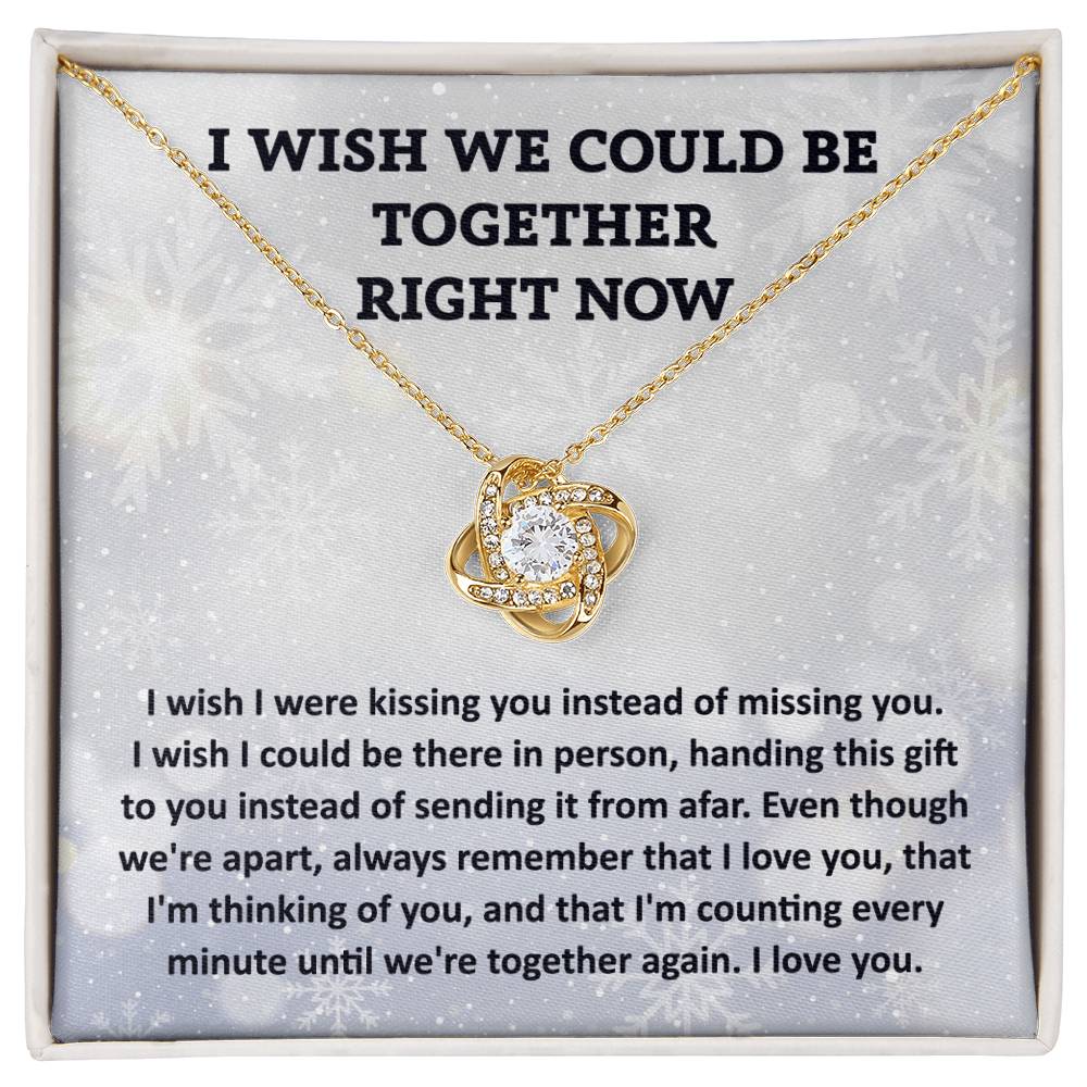 I Wish-Missing you Love knot necklace