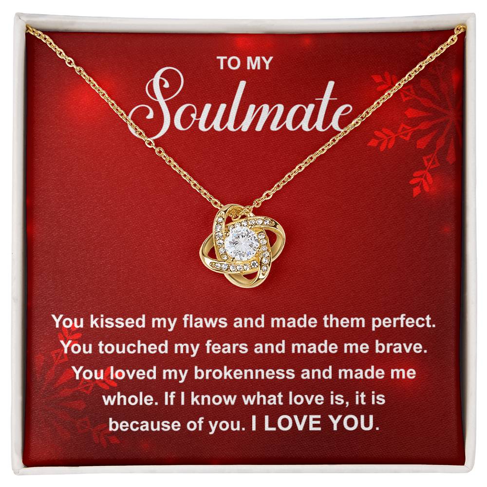 Soulmate-Because Of You Love knot necklace