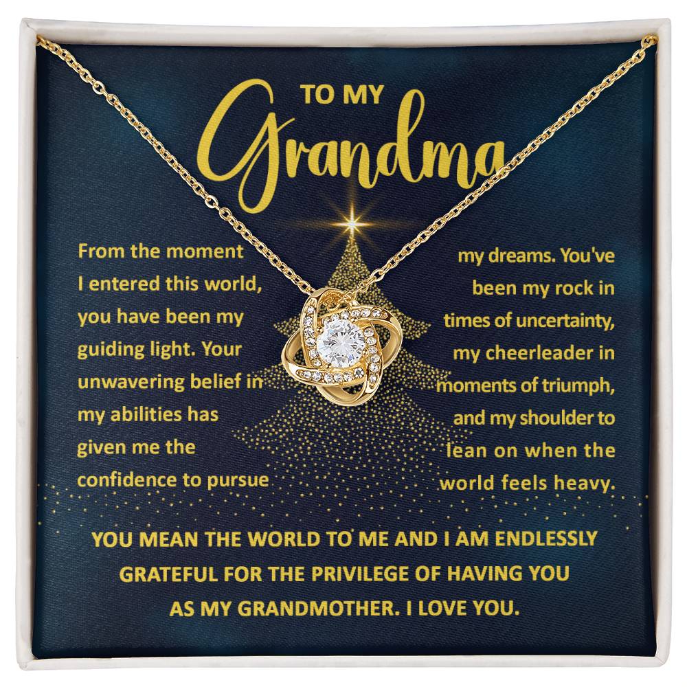 Grandma-My Guiding Light Love knot necklace