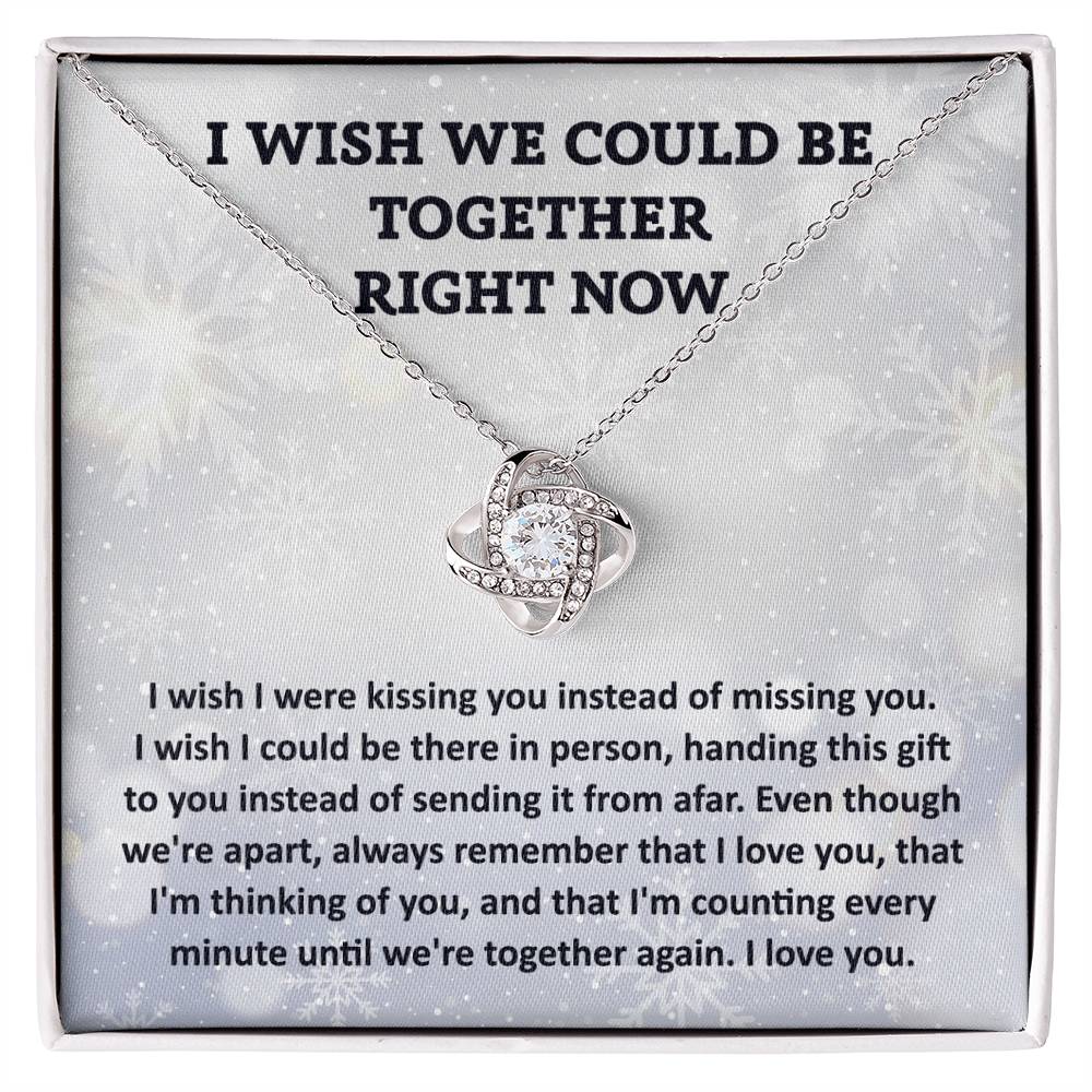 I Wish-Missing you Love knot necklace