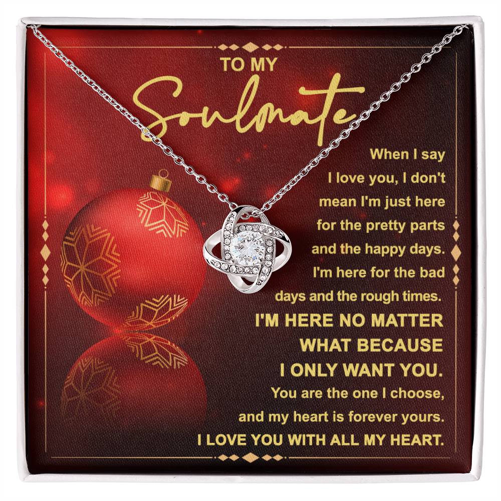 Soulmate-I_m Here Love knot necklace