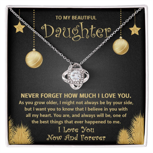 Daughter-The Best Thing Love knot necklace