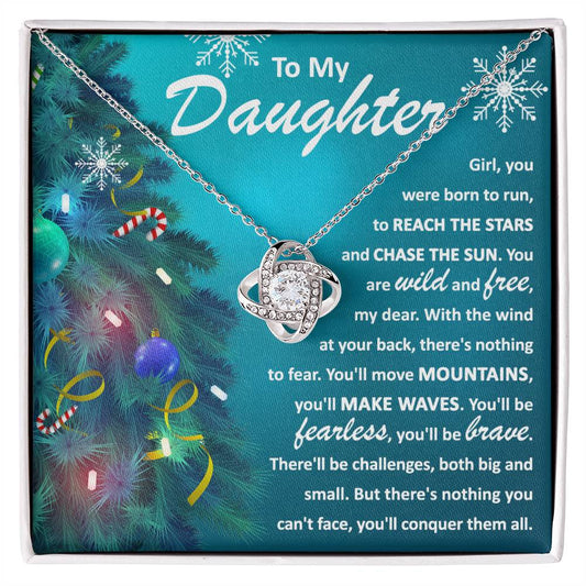 Daughter-Born To Run Love knot necklace