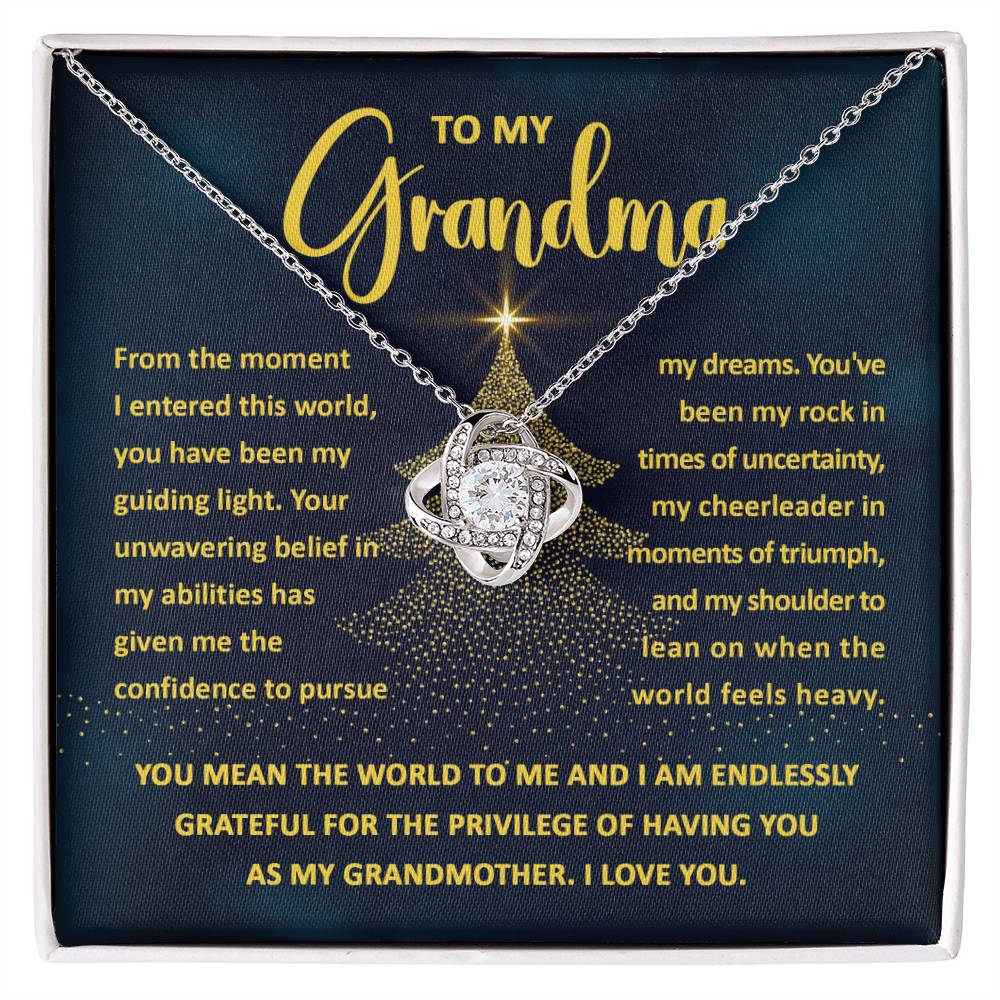 Grandma-My Guiding Light Love knot necklace