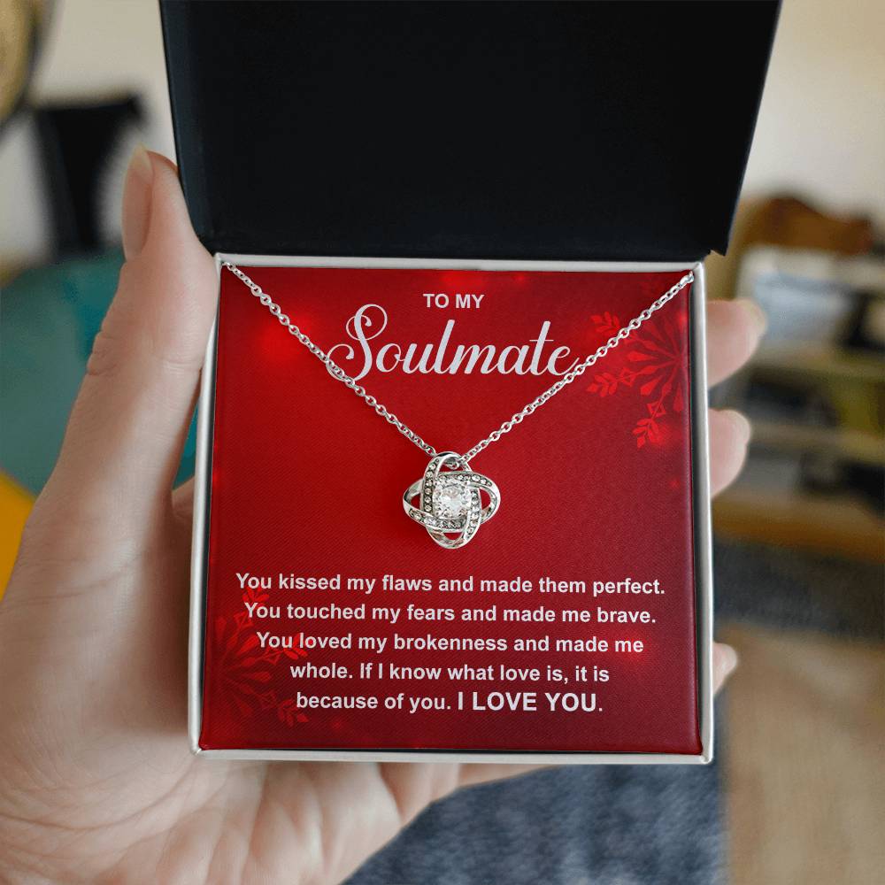 Soulmate-Because Of You Love knot necklace