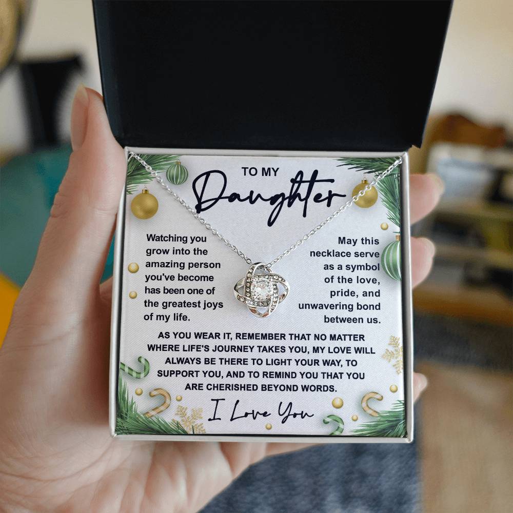 Daughter-Symbol Of Love Love knot necklace