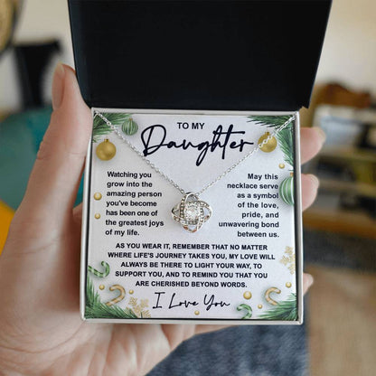 Daughter-Symbol Of Love Love knot necklace