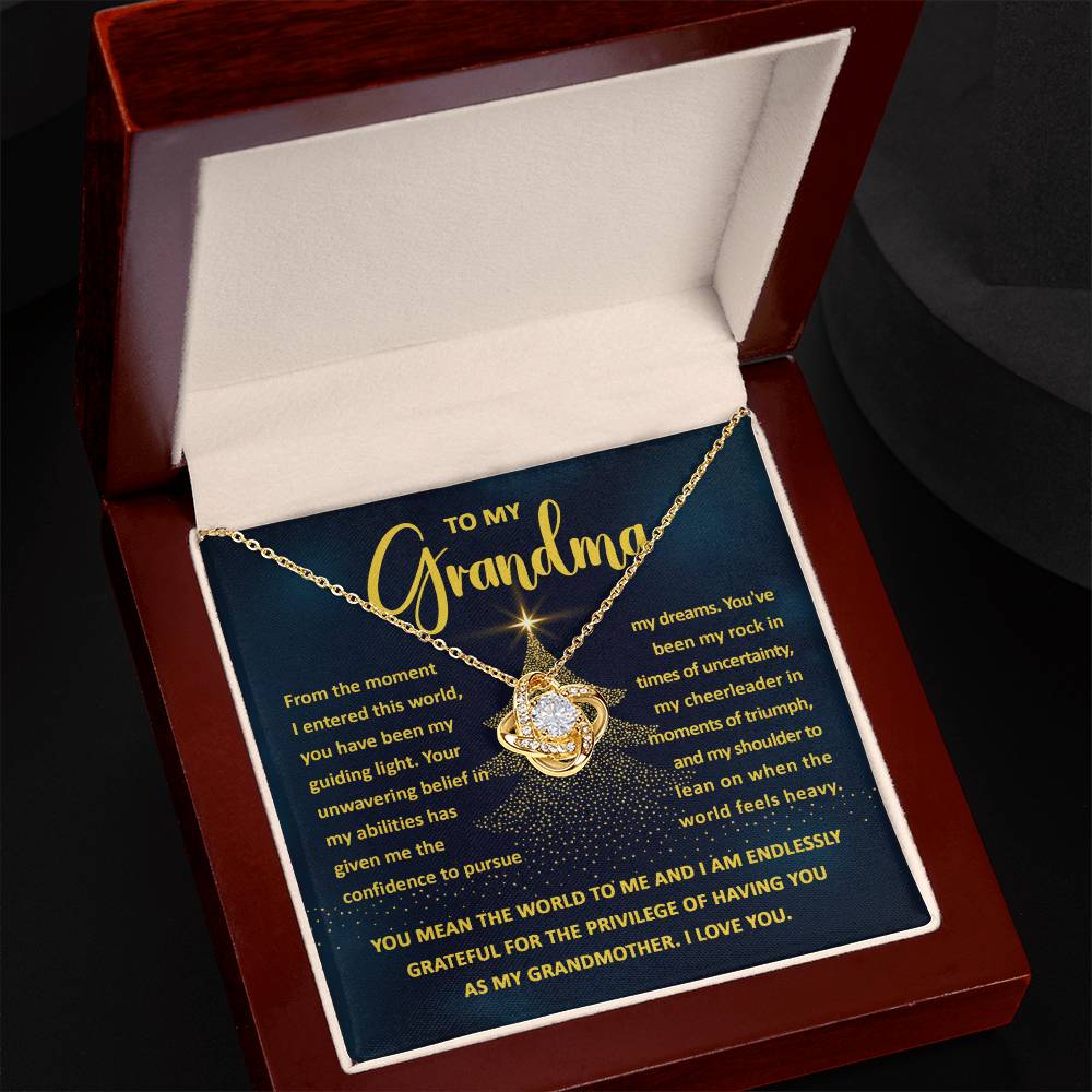 Grandma-My Guiding Light Love knot necklace