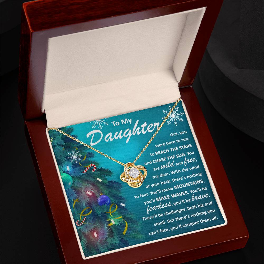 Daughter-Born To Run Love knot necklace