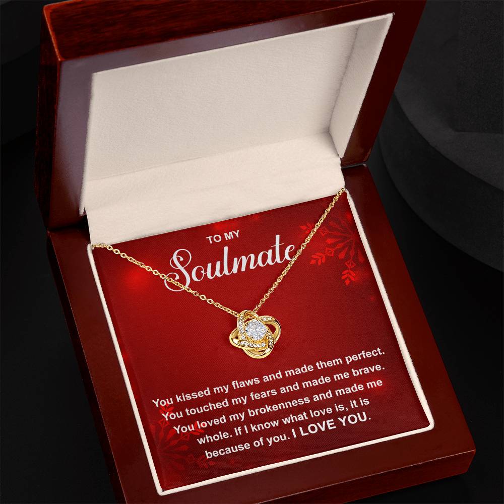 Soulmate-Because Of You Love knot necklace