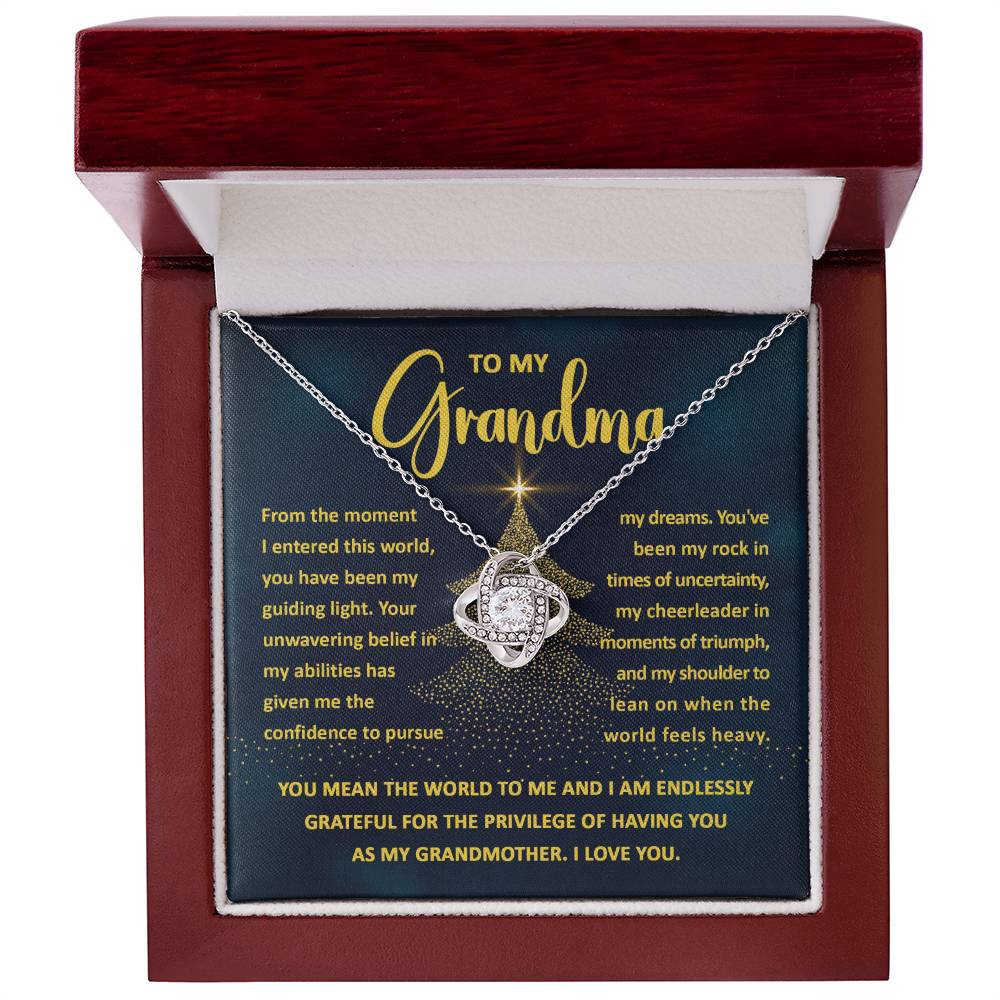 Grandma-My Guiding Light Love knot necklace