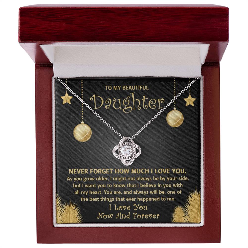 Daughter-The Best Thing Love knot necklace