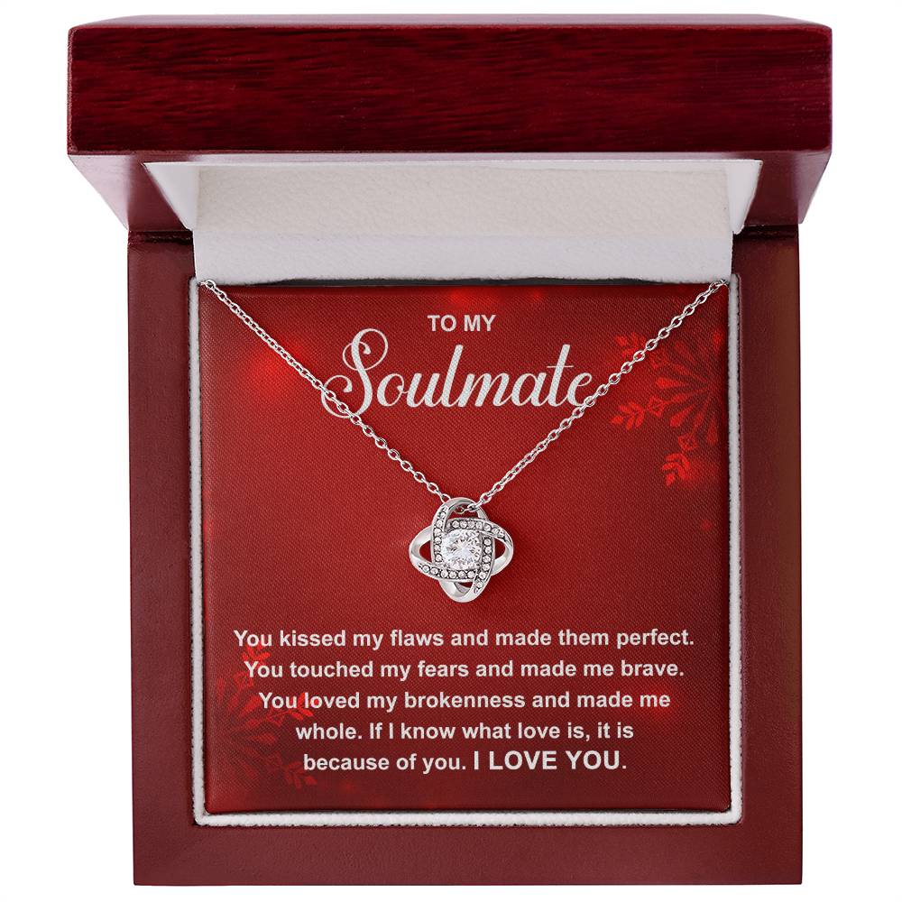 Soulmate-Because Of You Love knot necklace