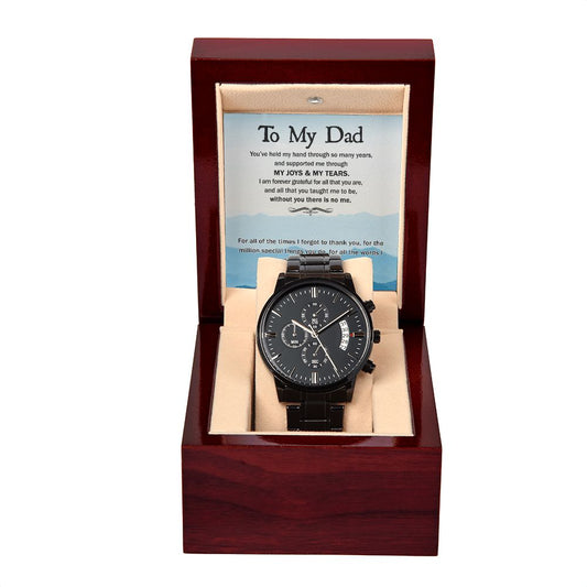 Dad - Held My Hand chronograph watch black