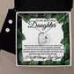 To My Beautiful Daughter-Leaf forever love necklace with earrings bundle