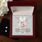 Blue and Pink Floral Spring Mother's Day Card (1000 × 1000 px) (1) forever love necklace with earrings bundle