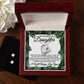 To My Beautiful Daughter-Leaf forever love necklace with earrings bundle