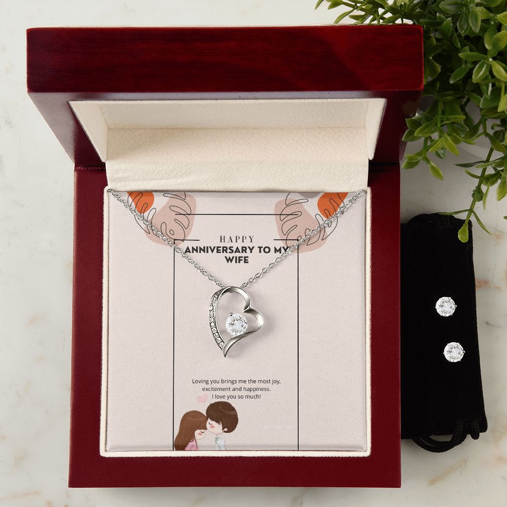 Happy anniversary (Instagram Story) (1000 × 1000 px) forever love necklace with earrings bundle