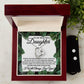 To My Beautiful Daughter-Leaf forever love necklace with earrings bundle