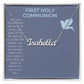 Blue Dove Boy Communion Invitation (1000 × 1000 px) custom name necklace