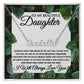 To My Beautiful Daughter-Leaf custom name necklace
