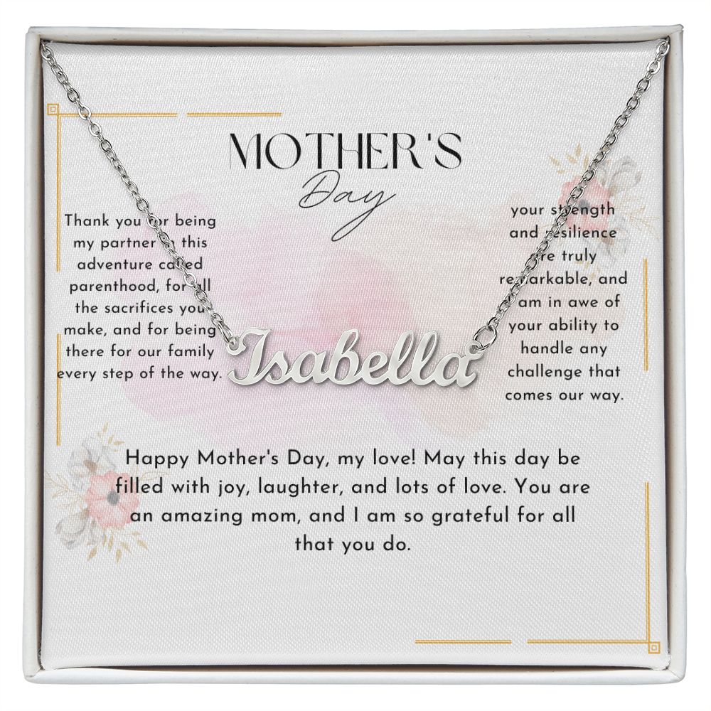 Pink Aesthetic Mother's Day (Card (Landscape)) (1000 × 1000 px) custom name necklace