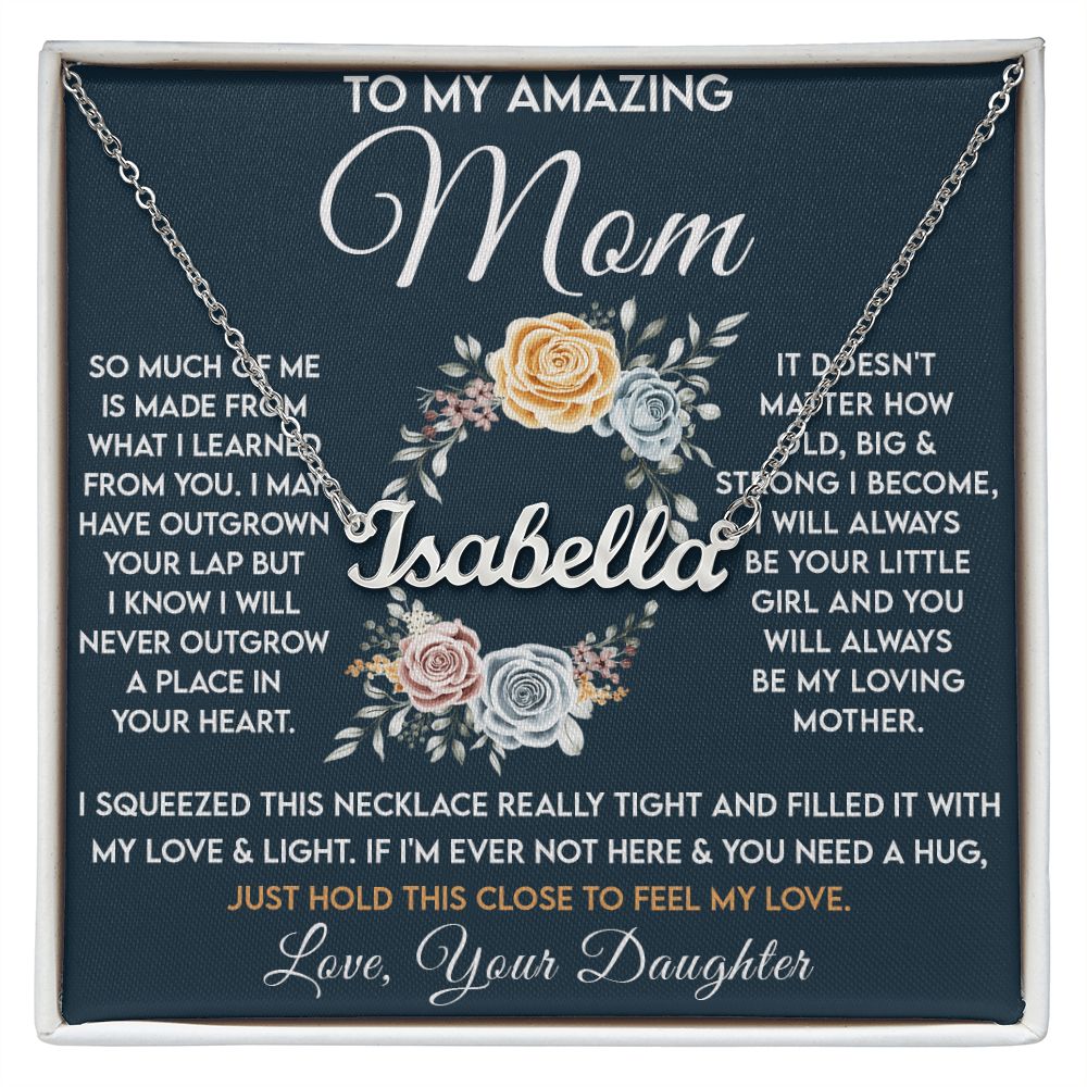 Amazing Mom - Learned From You copy custom name necklace