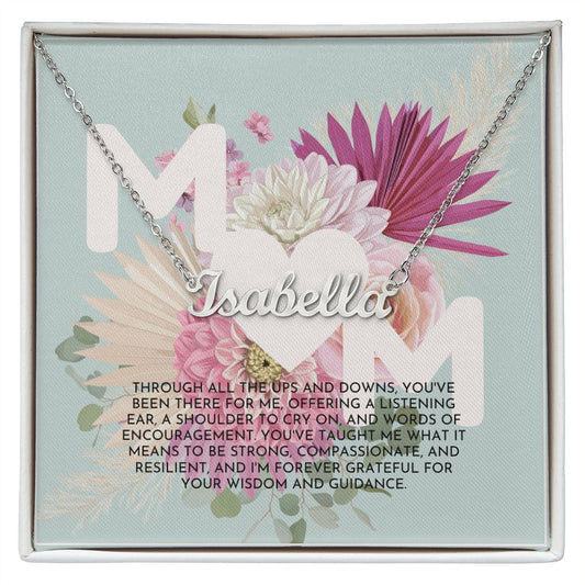 Pastel Floral Bouquet Mother's Day Card (1000 × 1000 px) custom name necklace