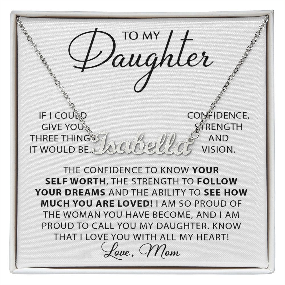 Forever And Always - To My Daughter custom name necklace