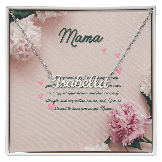 Pink Modern Mother's Day (Card (Landscape)) (1000 × 1000 px) custom name necklace