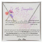 purple color minimalist daughter  custom name necklace