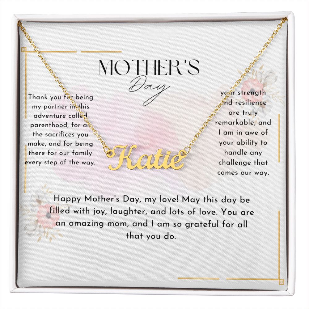 Pink Aesthetic Mother's Day (Card (Landscape)) (1000 × 1000 px) custom name necklace