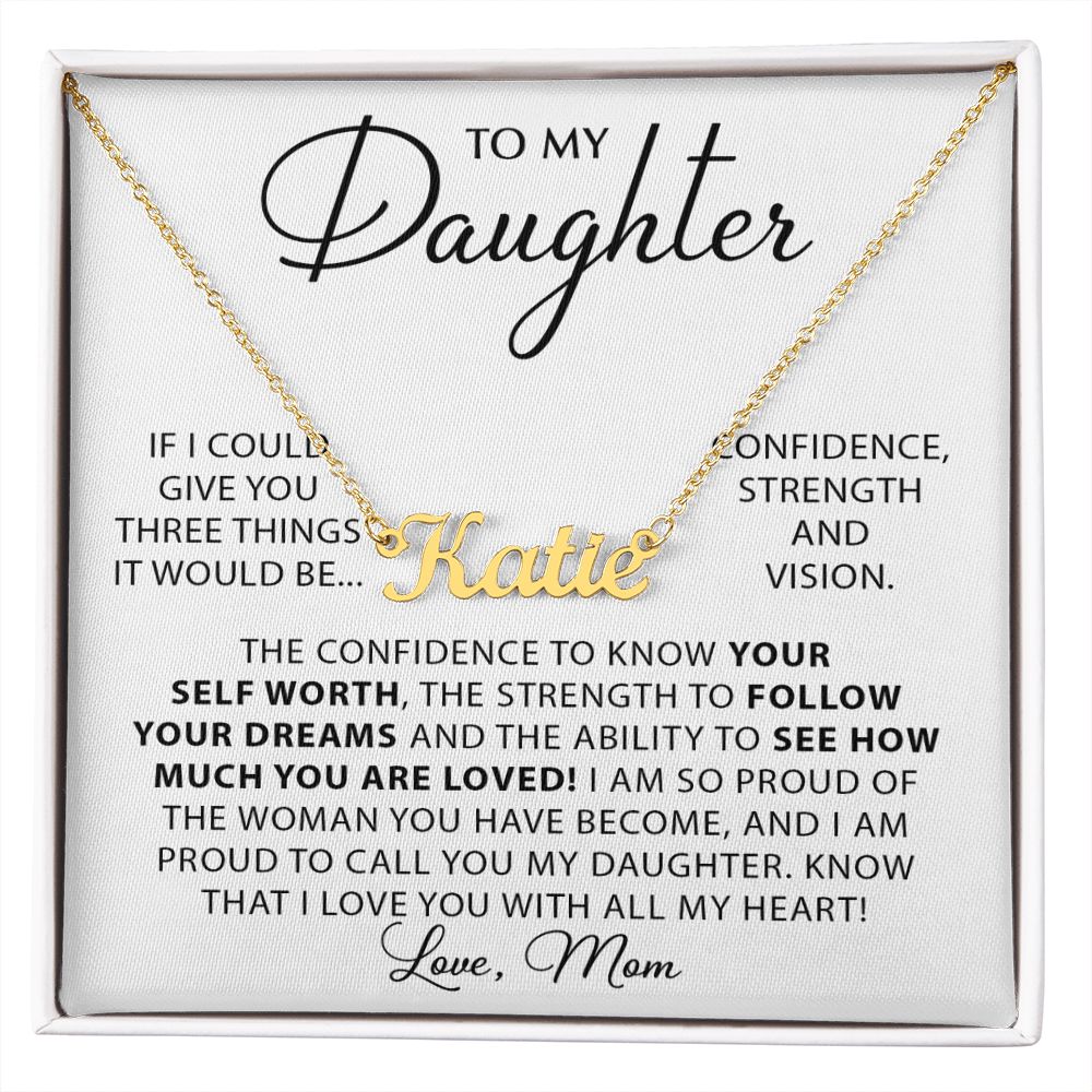 Forever And Always - To My Daughter custom name necklace