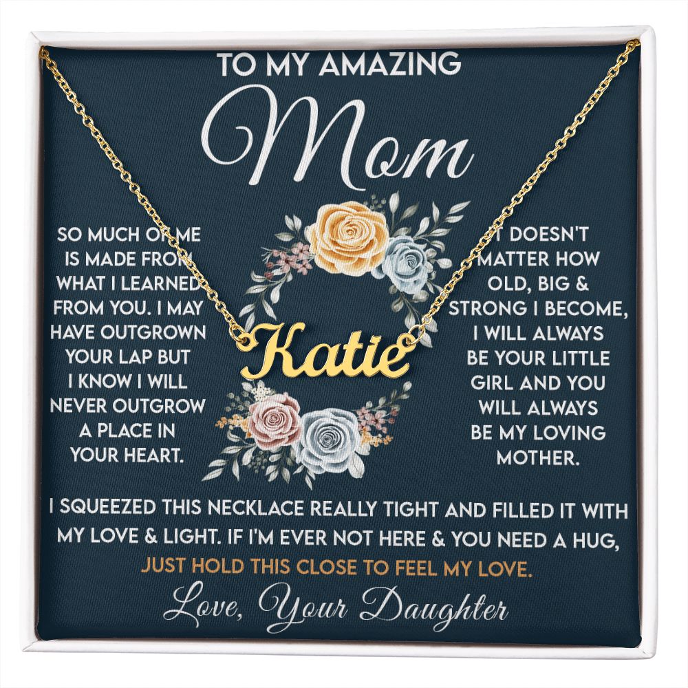 Amazing Mom - Learned From You copy custom name necklace