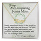 To My Awe-Inspiring Bonus Mom custom name necklace