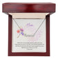Purple Watercolor Minimalist Mother's Day Card (Square) (1000 × 1000 px) custom name necklace